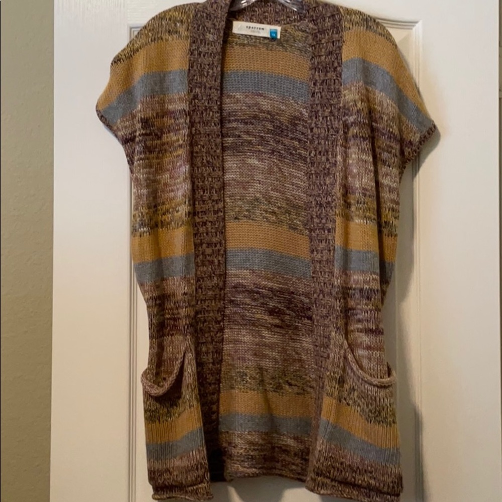 Anthropologie knit striped cardigan